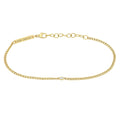 Zoë Chicco 14k XS Curb Chain Bracelet Floating Diamond