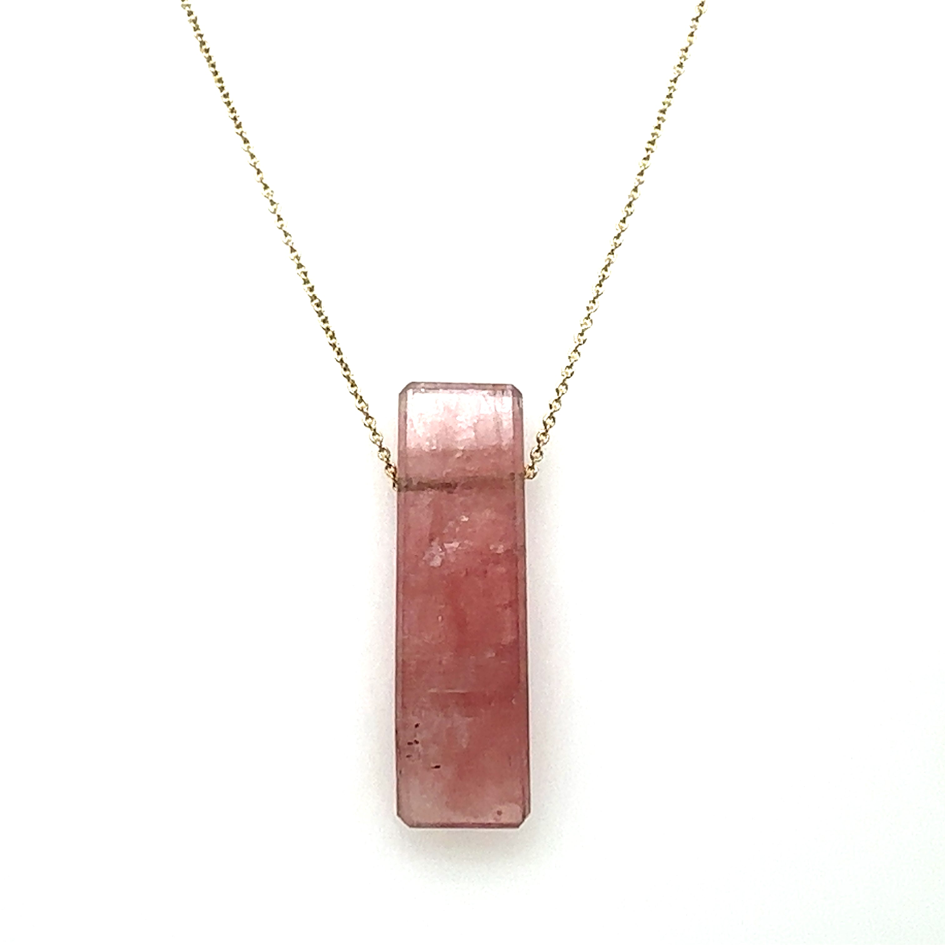 14k Pink Tourmaline Necklace