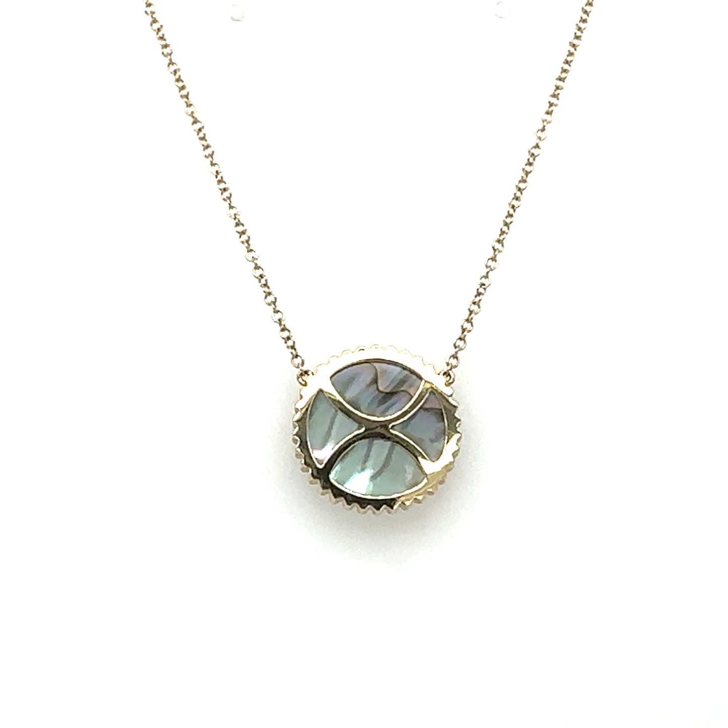 14kt Abalone and Diamond Star Necklace