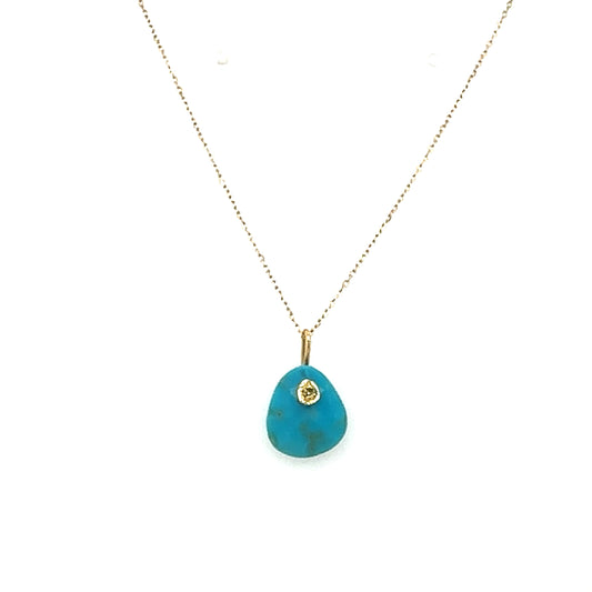 Monaka 18kt Turquoise and Diamond Necklace