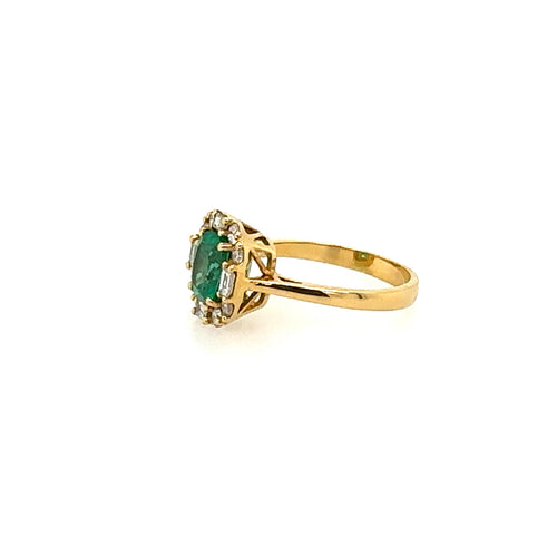 14kt Emerald and Diamond Ring