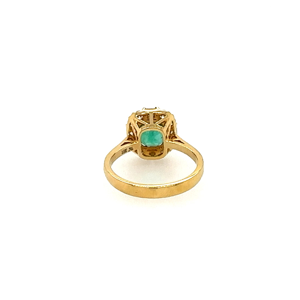 14kt Emerald and Diamond Ring