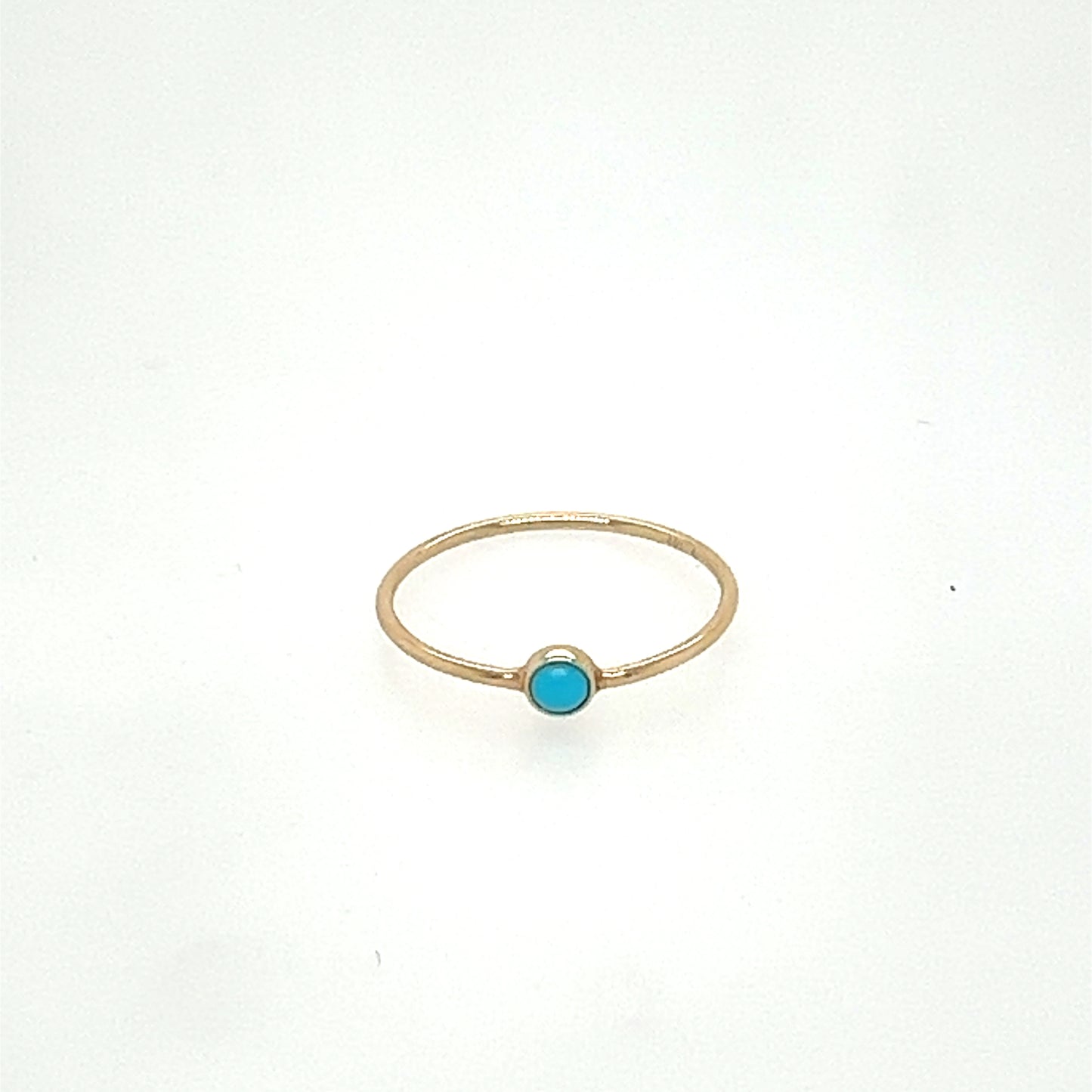 Zoë Chicco 14kt Gold Ring with 3mm Turquoise