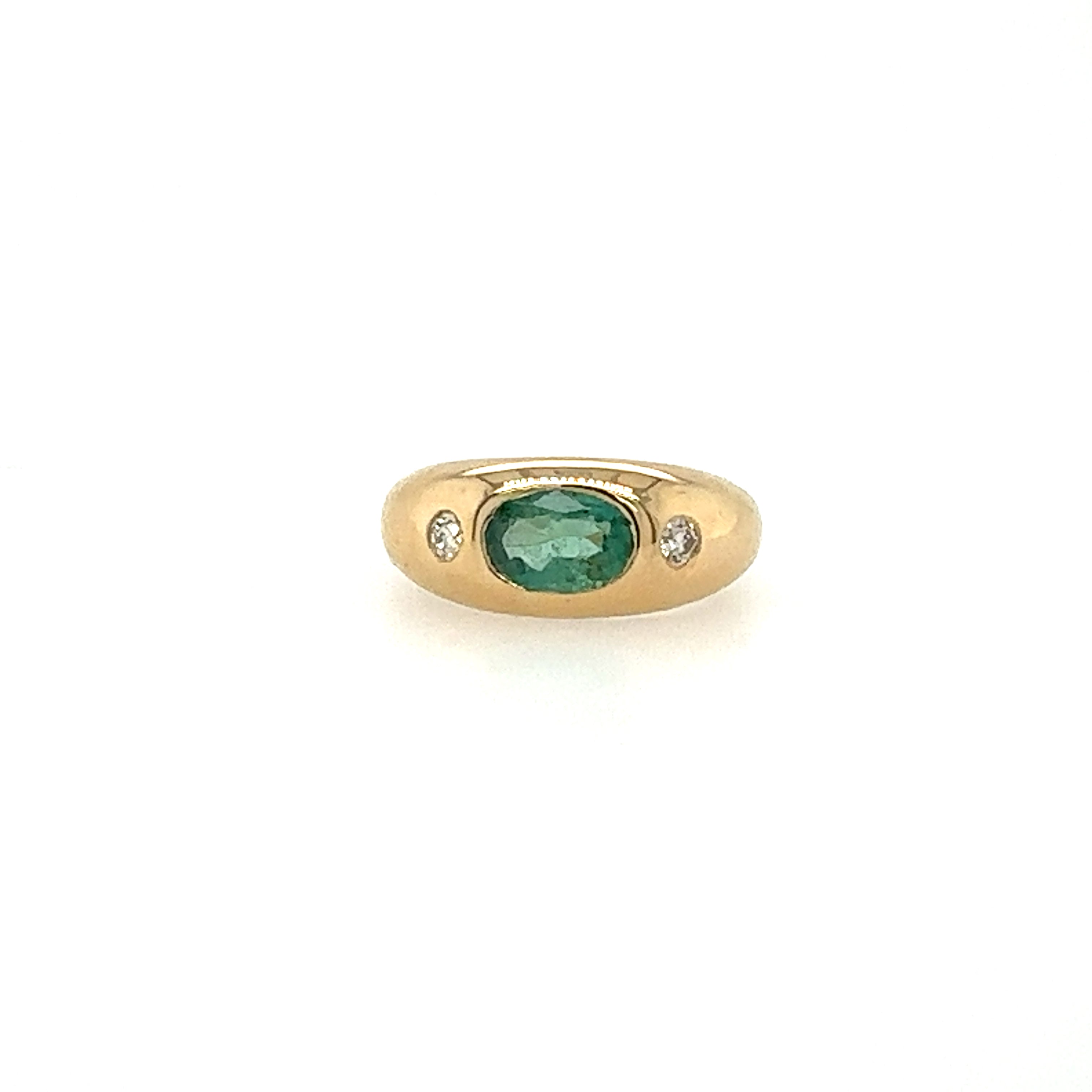 14kt Emerald and Diamond Ring