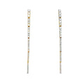 14k Graduated Diamond Spike Earrings