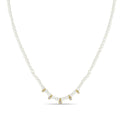Zoë Chicco 14k Graduated Diamonds Bezel Rice Pearl Necklace