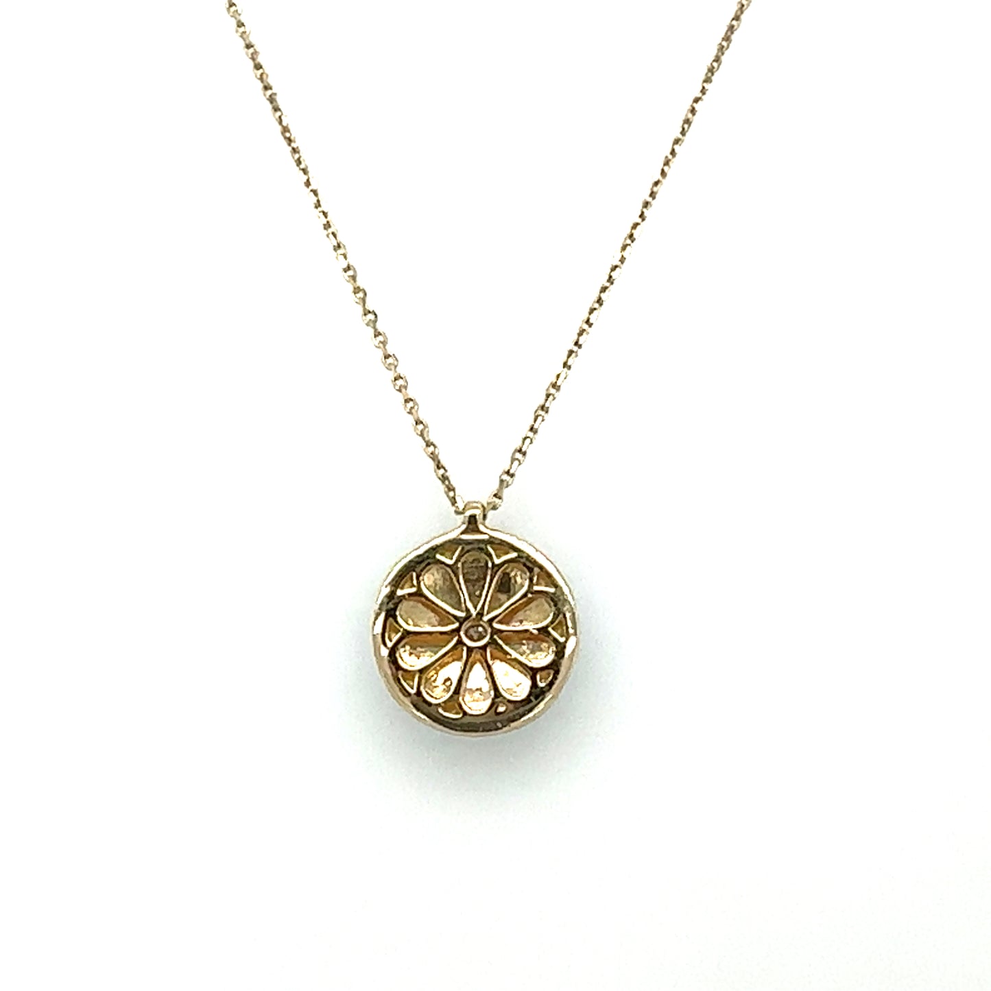 14k Enamel and Diamond Necklace