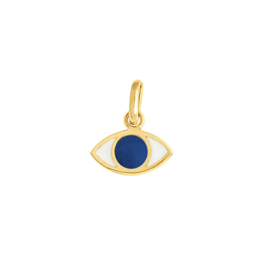 Gigi Clozeau 18kt Gold lapis Resin Eye Charm