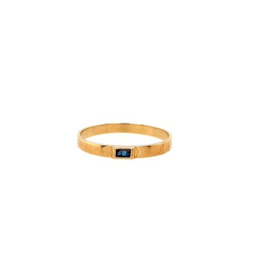 Metier 9KT Yellow Gold Baguette Cut Sapphire Ring