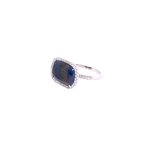 Meira T 14kt White Gold Sapphire Slice Ring