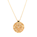 Celine Daoust 14k Moon Eye Diamond Coin Necklace