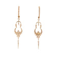 Celine Daoust 14k Triangle Diamonds Mandala Long Earrings