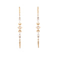 Celine Daoust 14k Moonstone and Diamond Long Stellar Earrings