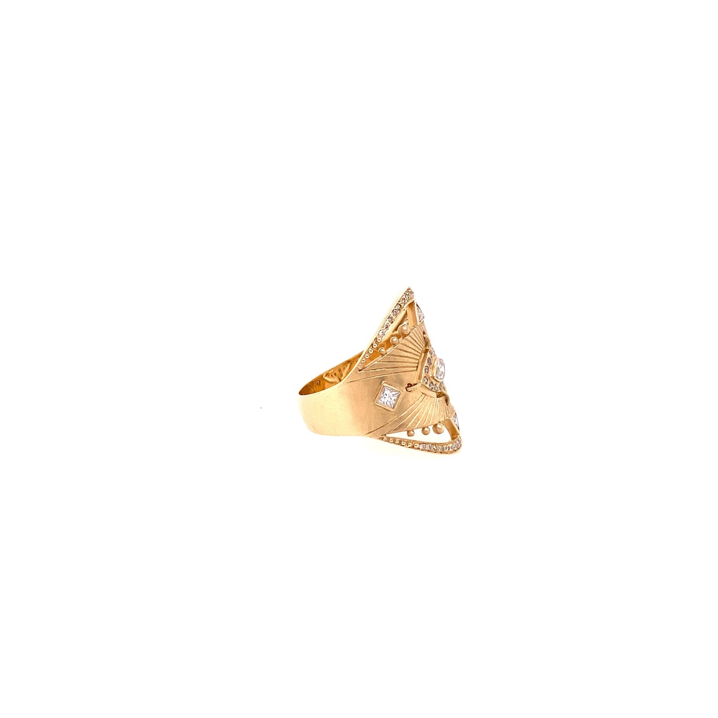 Celine Daoust 14kt Marquis Diamond Eye Talisman Ring