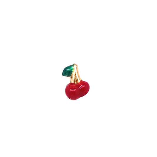 Ariel Gordon 14kt Yellow Gold Enamel Frutta Cherry Single Stud Earring