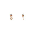 Celine Daoust 14k Trylian Moonstone and Diamond Fringe Stud Earrings