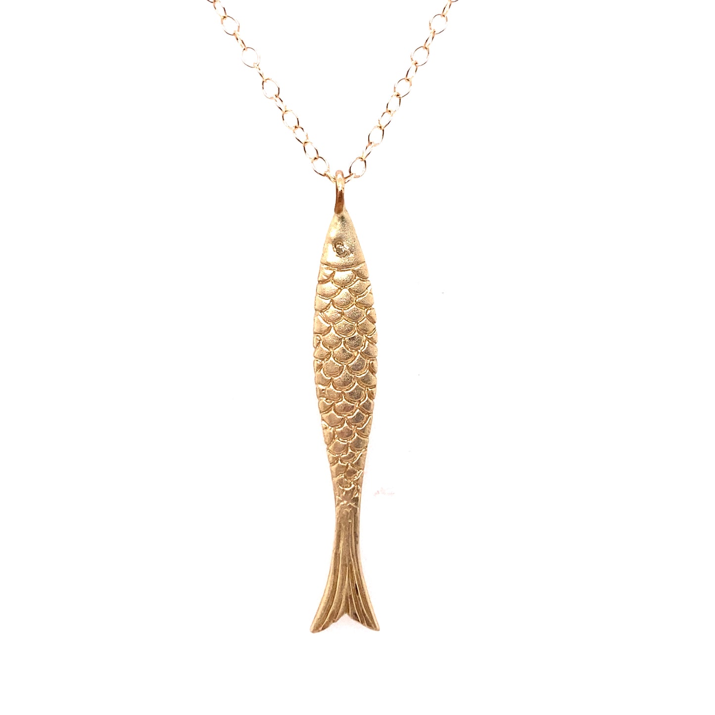 Victoria Cunningham 14kt Yellow Gold Diamond Fish Charm Necklace