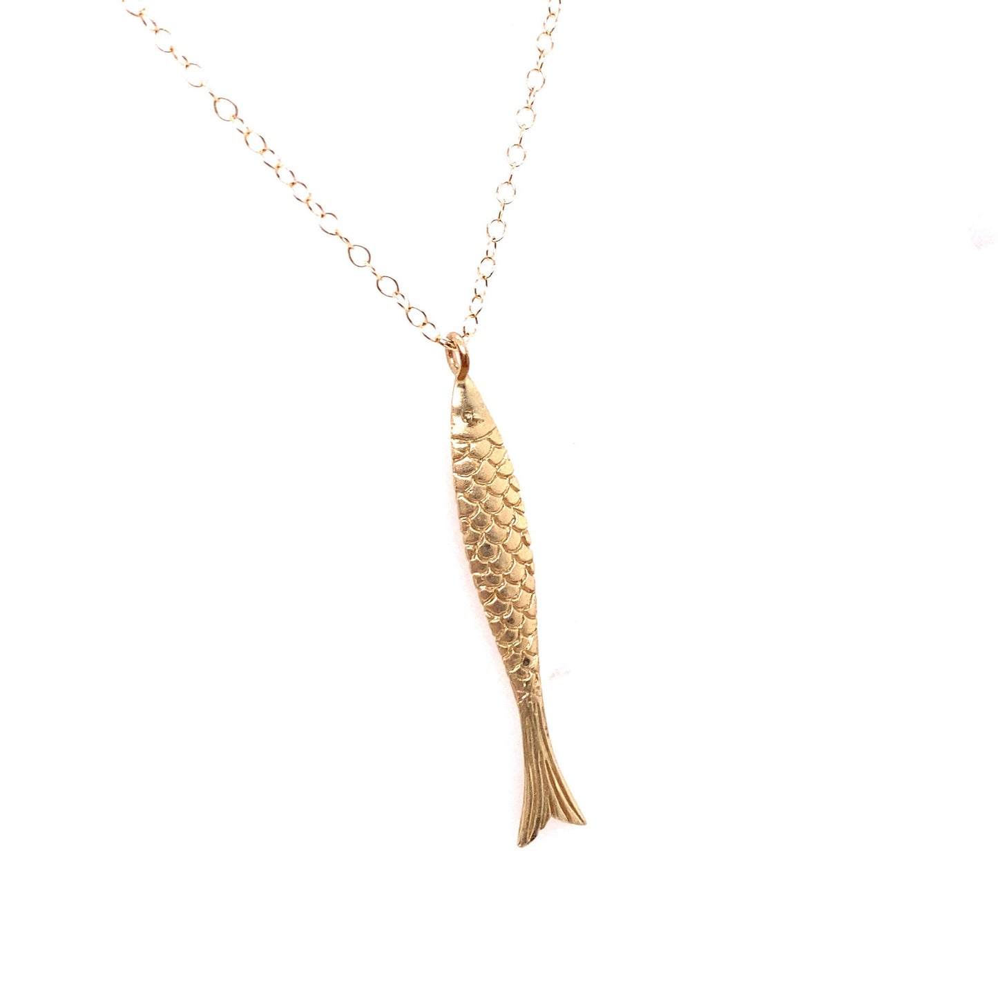 Victoria Cunningham 14kt Yellow Gold Diamond Fish Charm Necklace