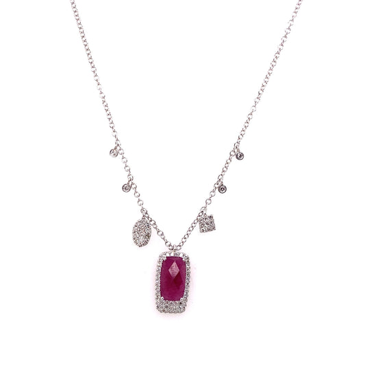 Pink Sapphire and Diamond Necklace – Meira T Boutique