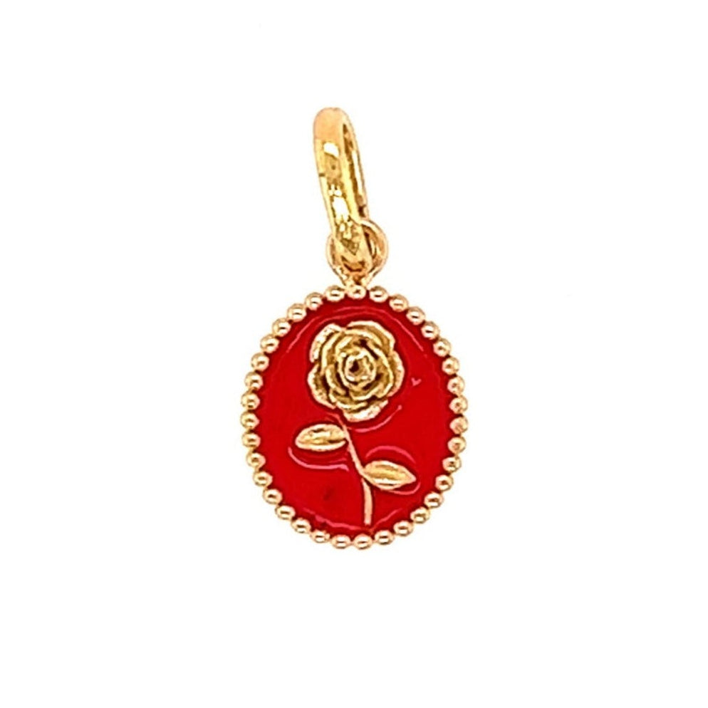 Gigi Clozeau 18kt Resin Rose Charm