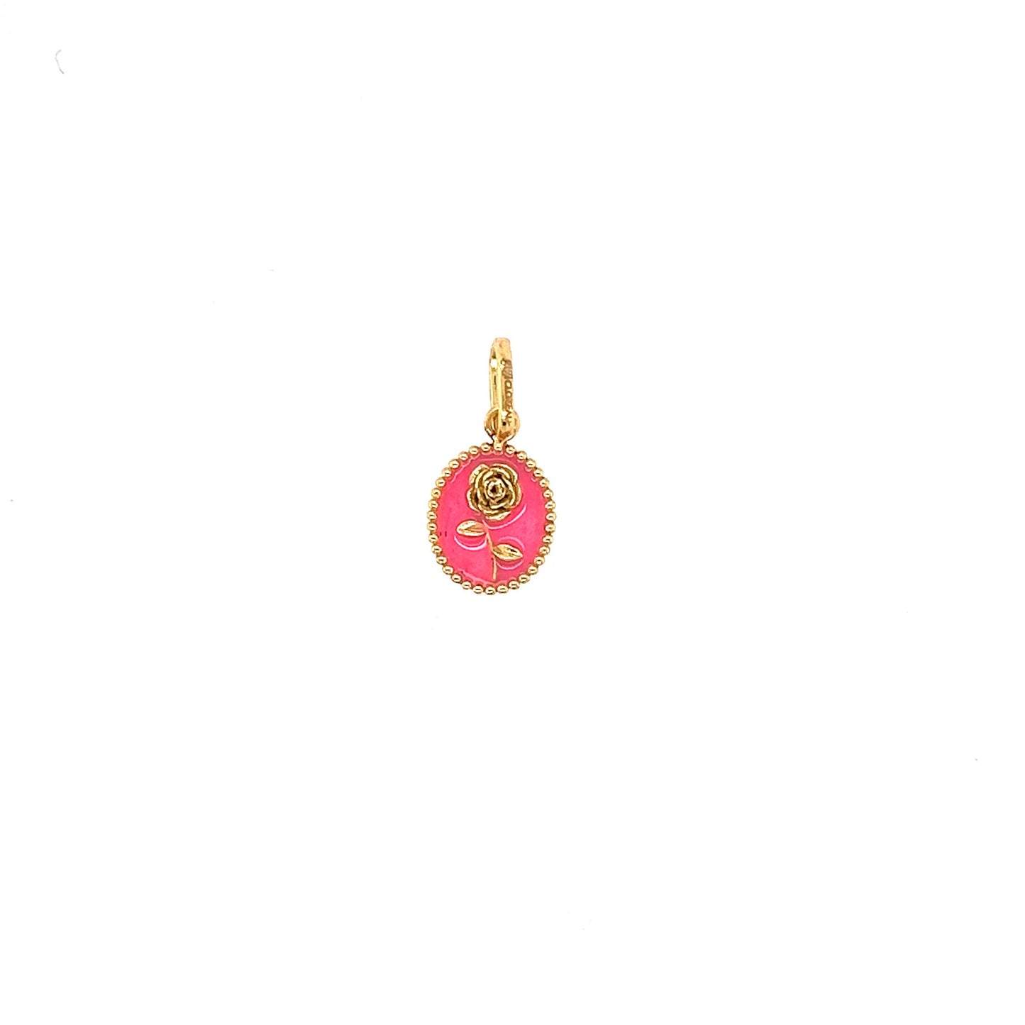 Gigi Clozeau 18kt Resin Rose Charm