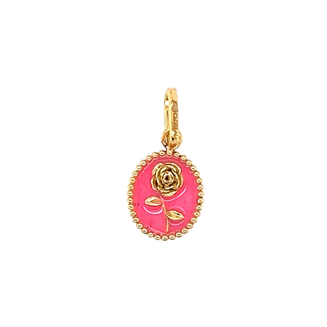 Gigi Clozeau 18kt Resin Rose Charm