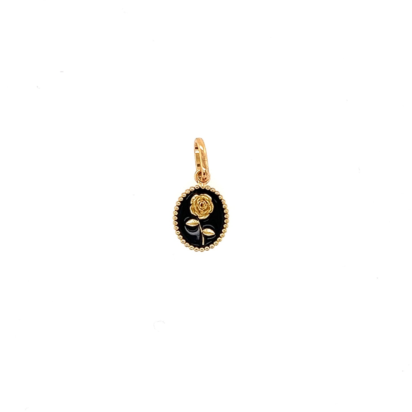 Gigi Clozeau 18kt Resin Rose Charm