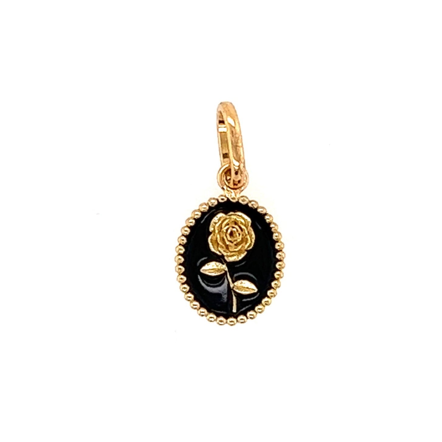 Gigi Clozeau 18kt Resin Rose Charm