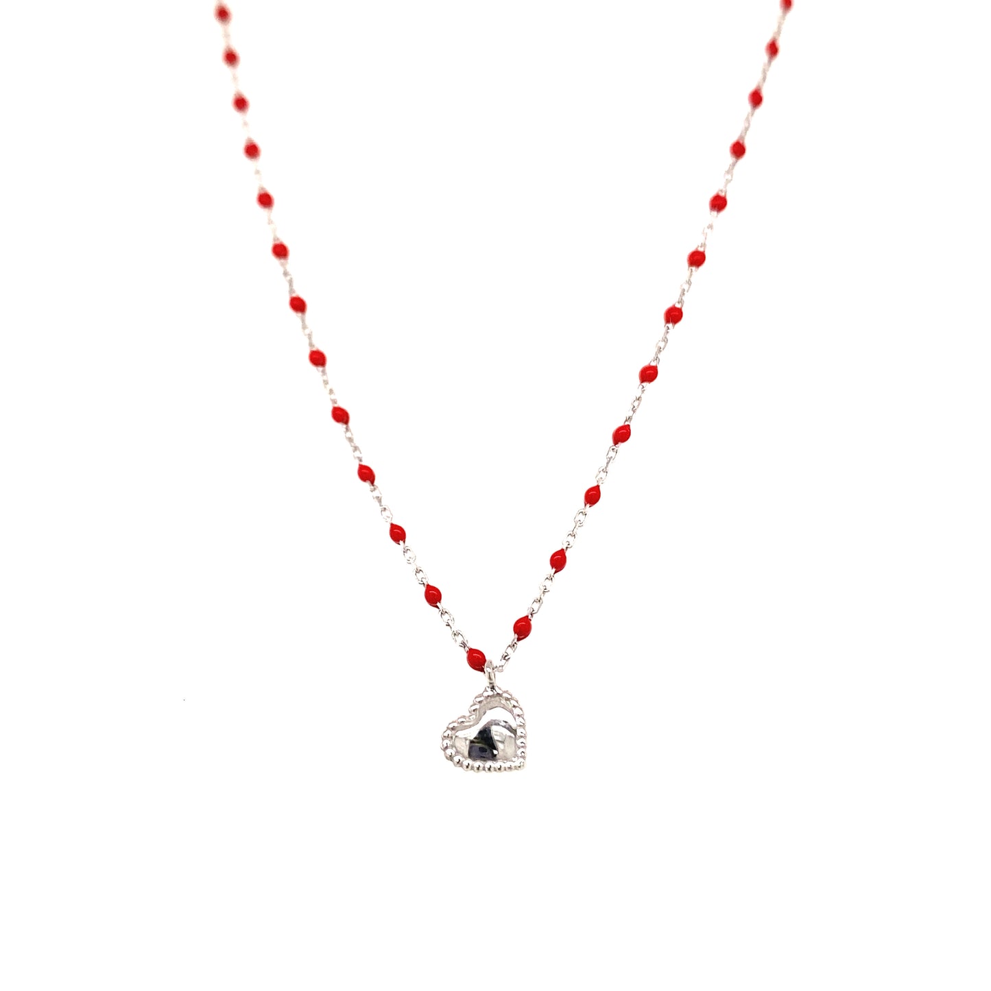 Gigi Clozeau 18kt Mini Lucky Heart Resin Necklace