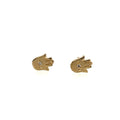 Victoria Cunningham 14kt Yellow Gold Diamond Hamsa Studs