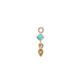 Metier 9KT Yellow Gold Turquoise and Citrine Drop Plaque
