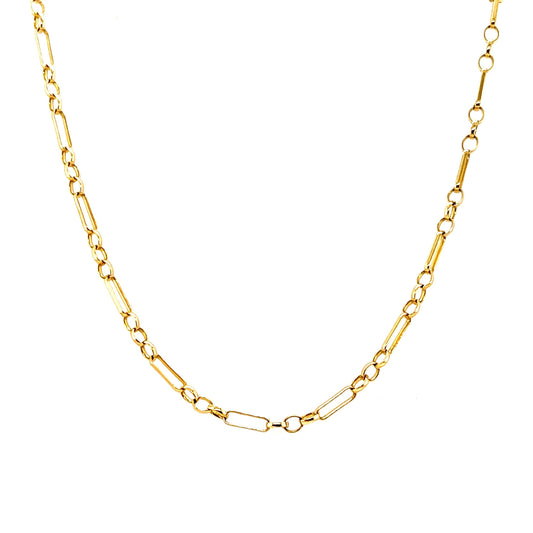 Metier 9KT Yellow Gold Light Eiffel Chain Necklace