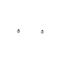 Celine Daoust 14k White Gold Round Moonstone and Diamond Stud Earrings