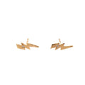Victoria Cunningham 14kt Yellow Gold Diamond Lightning Bolt Studs