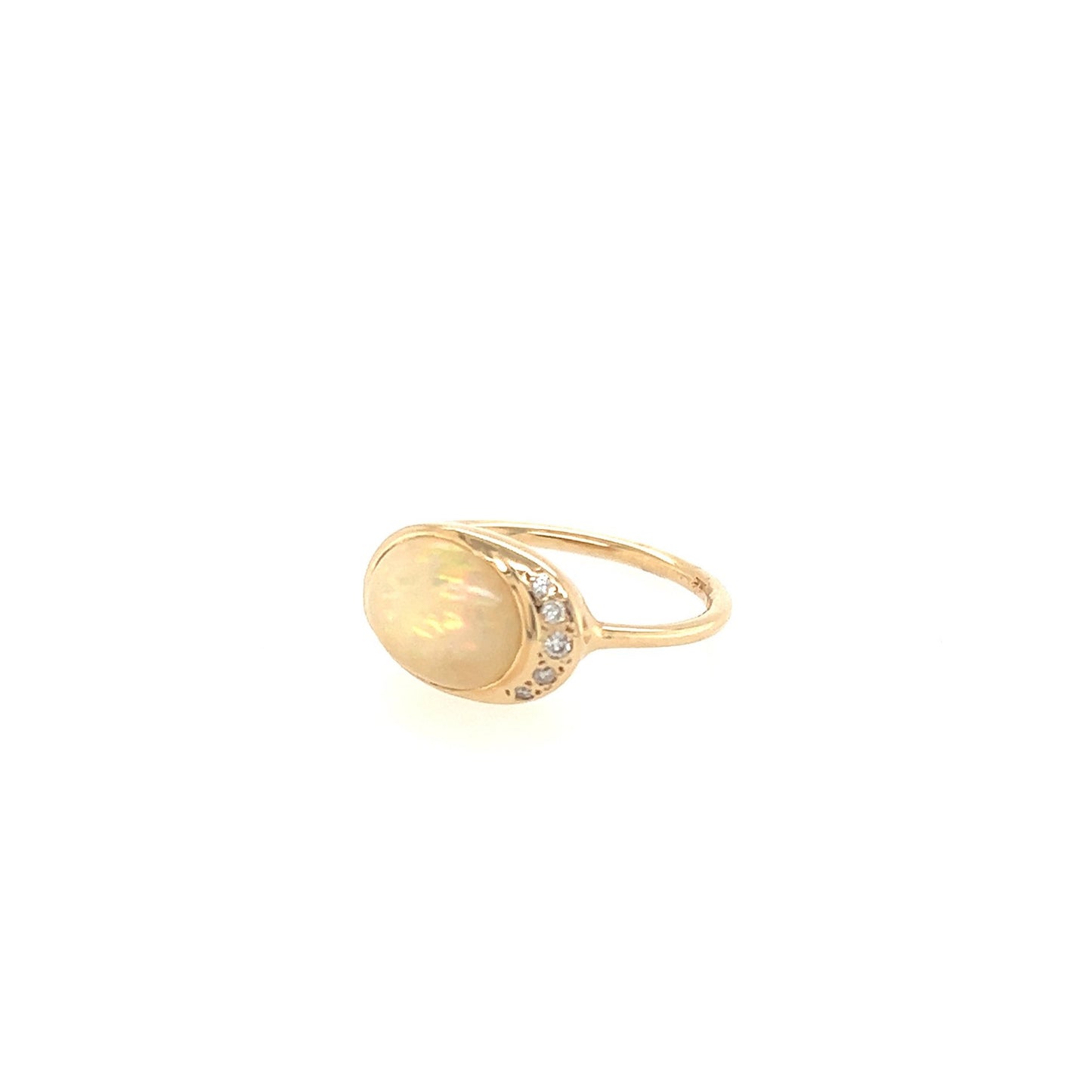 Scosha 14kt Yellow Gold Alice Opal and Diamond Ring