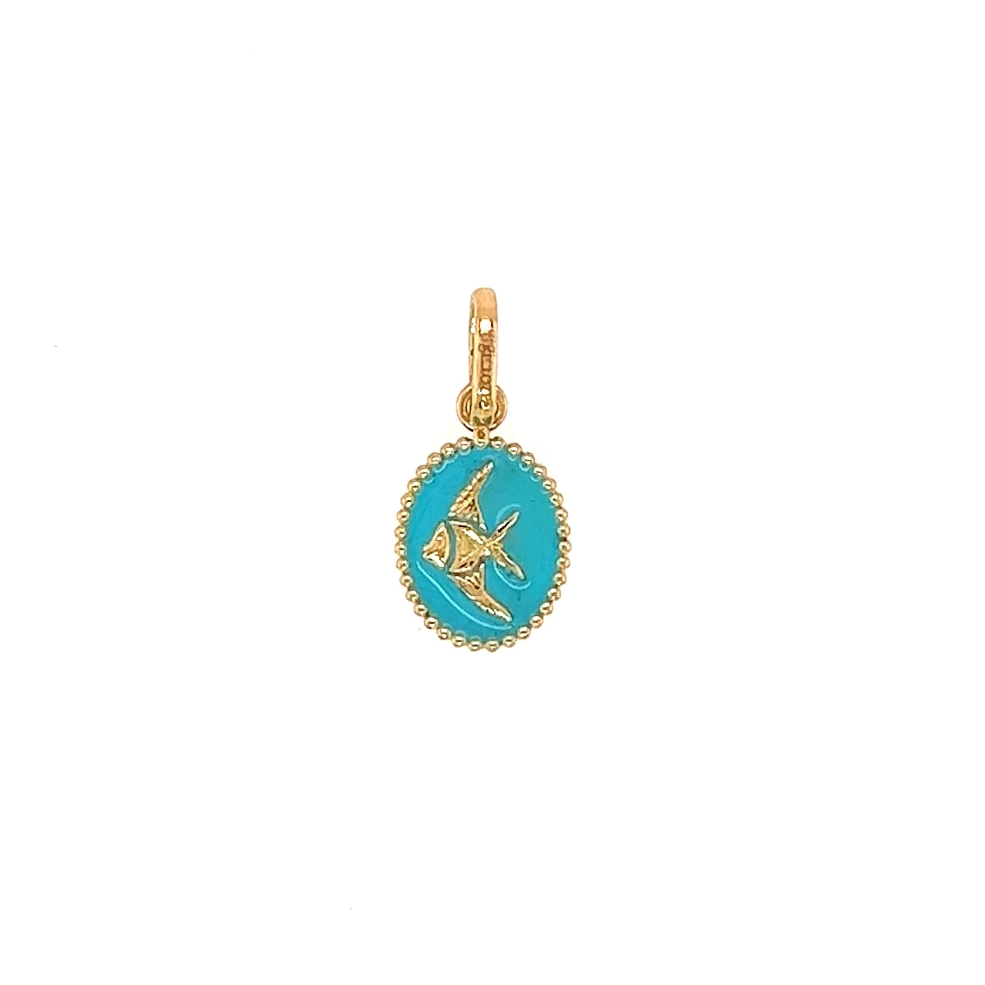 Gigi Clozeau 18kt Resin Angelfish Charm