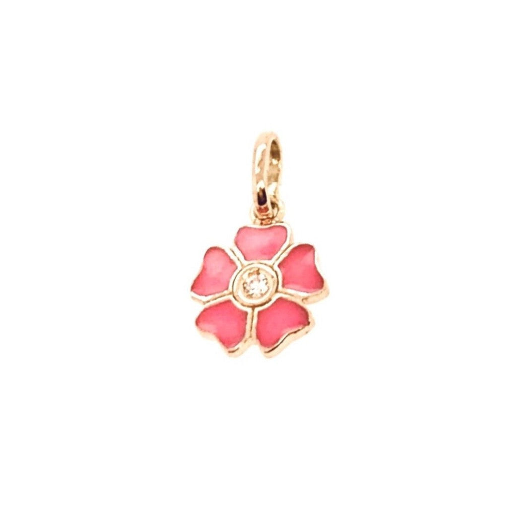 Gigi Clozeau 18kt Diamond Flower Resin Charm