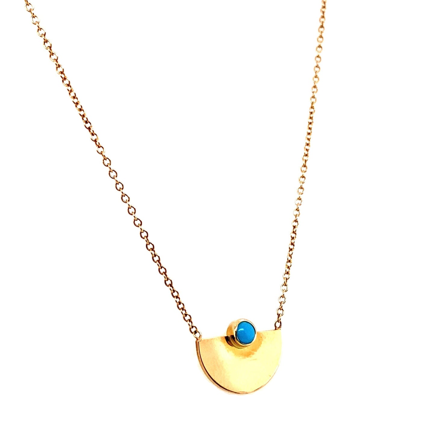 Zoë Chicco 14kt Yellow Gold Turquoise Small Horizon Necklace