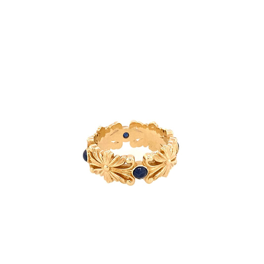 Exclusive 14kt Ornate Tacoma Sapphire Ring