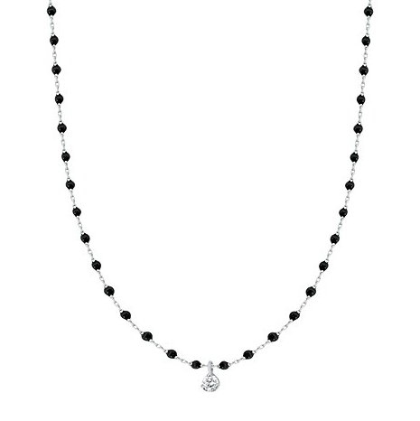 Gigi Clozeau 18kt Mini 1 Diamond Resin Necklace