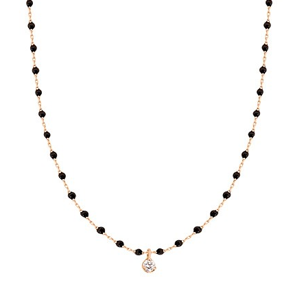 Gigi Clozeau 18kt Mini 1 Diamond Resin Necklace