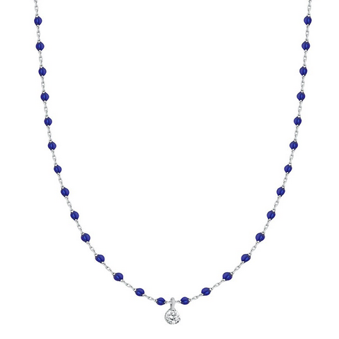 Gigi Clozeau 18kt Mini 1 Diamond Resin Necklace