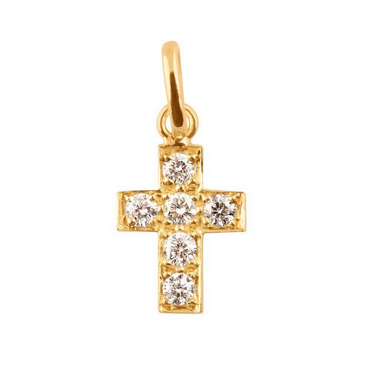 Gigi Clozeau 18kt Diamond Cross Pendant