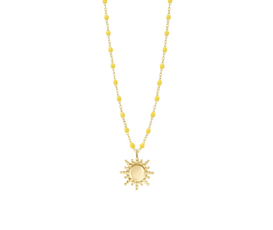 Gigi Clozeau 18kt Yellow Gold Classic Resin Sun Necklace
