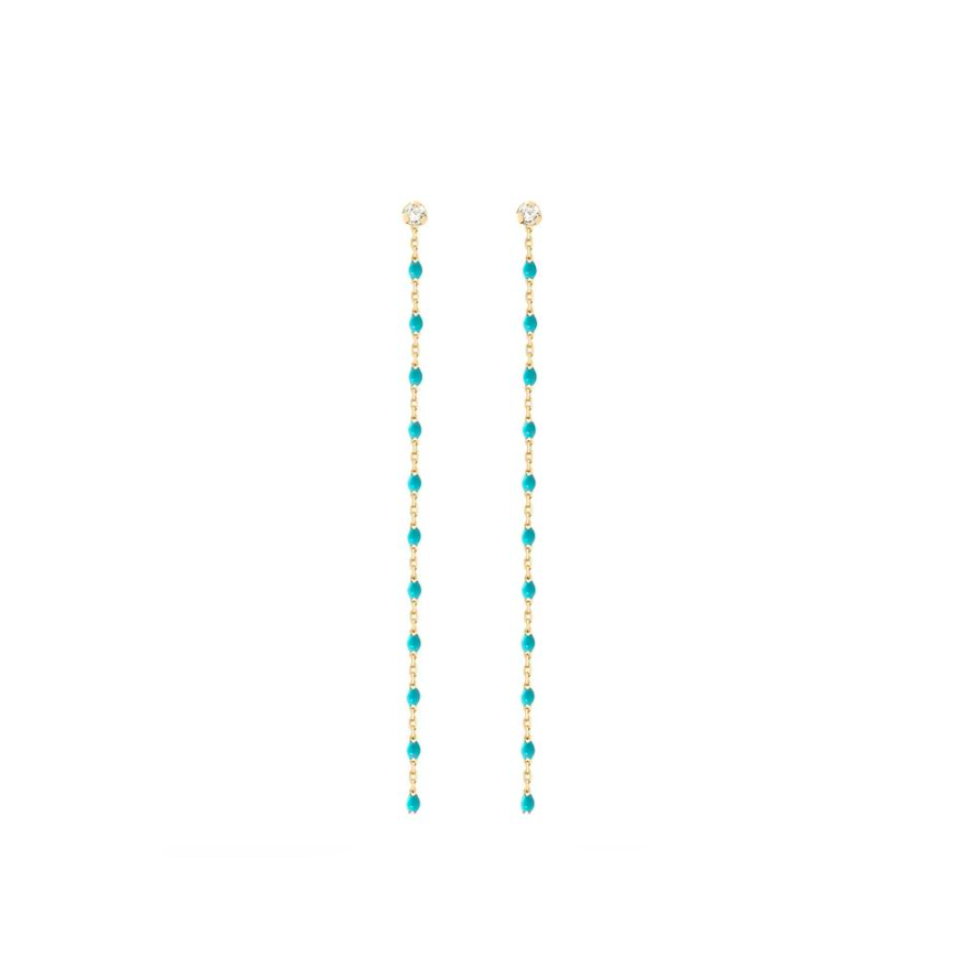 Gigi Clozeau 18kt Mini Resin Diamond Party Dangle Earrings