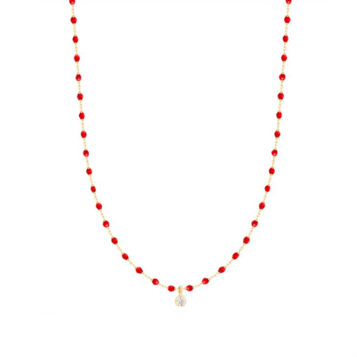 Gigi Clozeau 18kt Mini 1 Diamond Resin Necklace