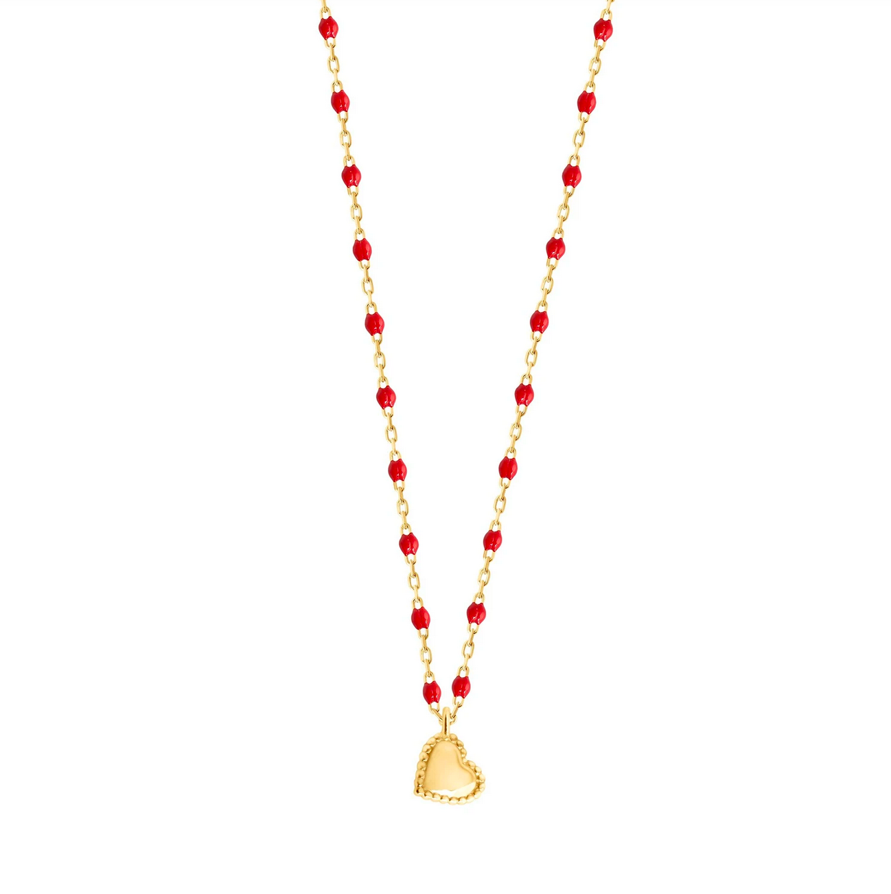 Gigi Clozeau 18kt Mini Lucky Heart Resin Necklace
