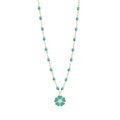 Gigi Clozeau 18kt Diamond Flower Resin Necklace