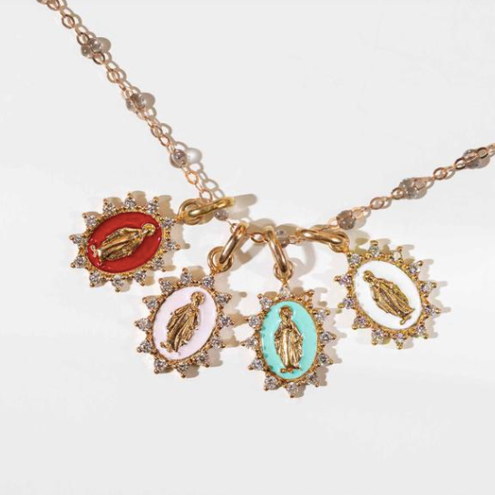 Gigi Clozeau 18kt Supreme Madone Diamond Resin Pendant