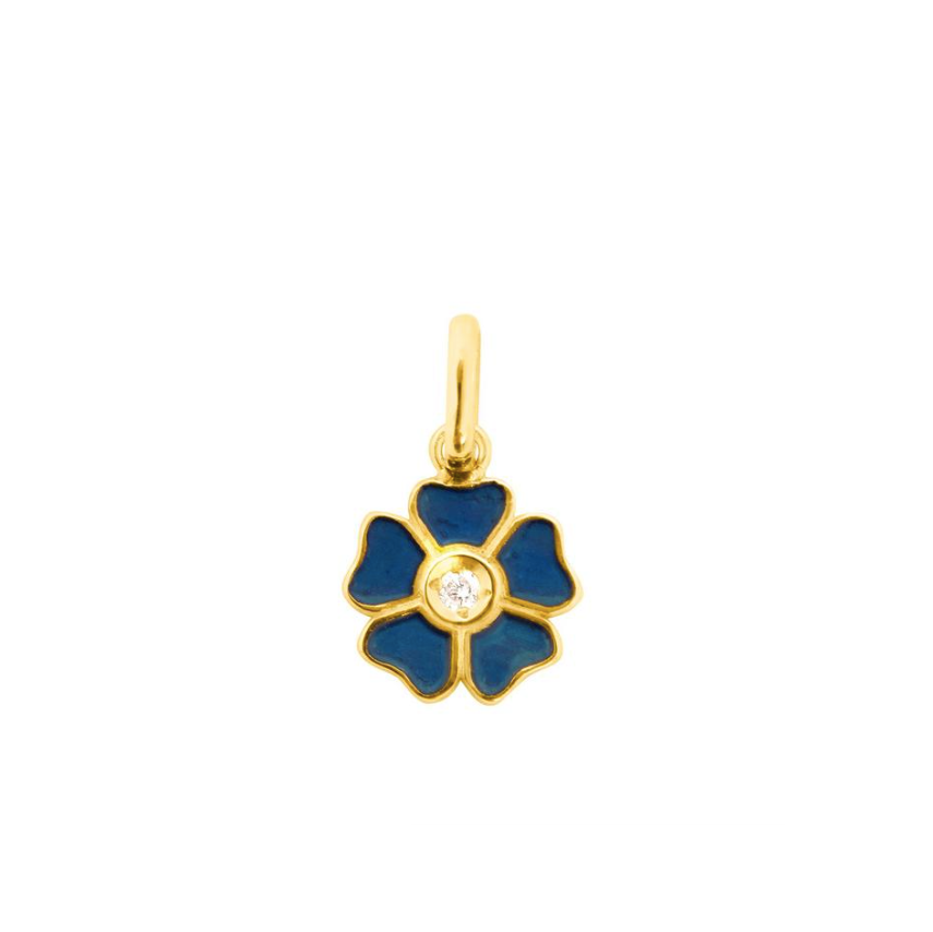 Gigi Clozeau 18kt Diamond Flower Resin Charm